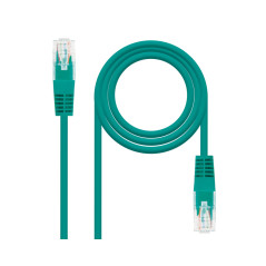 CABLE DE RED LATIGUILLO RJ45 UTP CAT6 AWG24 0.5 M VERDE NANOCABLE