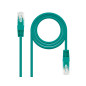 CABLE DE RED LATIGUILLO RJ45 UTP CAT6 AWG24 0.5 M VERDE NANOCABLE