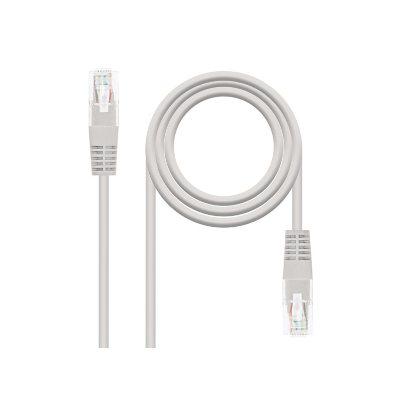 CABLE DE RED LATIGUILLO RJ45 CAT.5E UTP AWG24 25 CM GRIS NANOCABLE