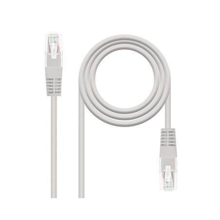 CABLE DE RED LATIGUILLO RJ45 CAT.5E UTP AWG24 25 CM GRIS NANOCABLE