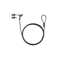 CABLE LOCK DE SEGURIDAD TIPO NANO CON LLAVE PARA PORTATILES 1.5M GRIS 