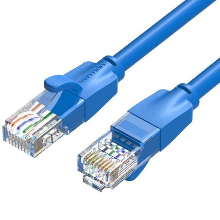 CABLE DE RED LATIGUILLO RJ45 UTP CAT6 AWG26 1 M AZUL VENTION