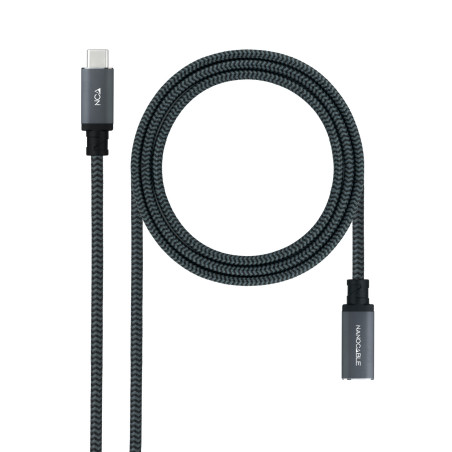CABLE USB-C 3.2 Gen2x2 20Gbp 100W/5A, MALLADO USB-C/M-H 0.5 M NEGRO NA