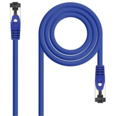CABLE DE RED LATIGUILLO SSTP CAT8.1 AWG26 0.25 M AZUL NANOCABLE
