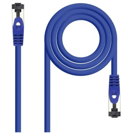 CABLE DE RED LATIGUILLO SSTP CAT8.1 AWG26 0.25 M AZUL NANOCABLE