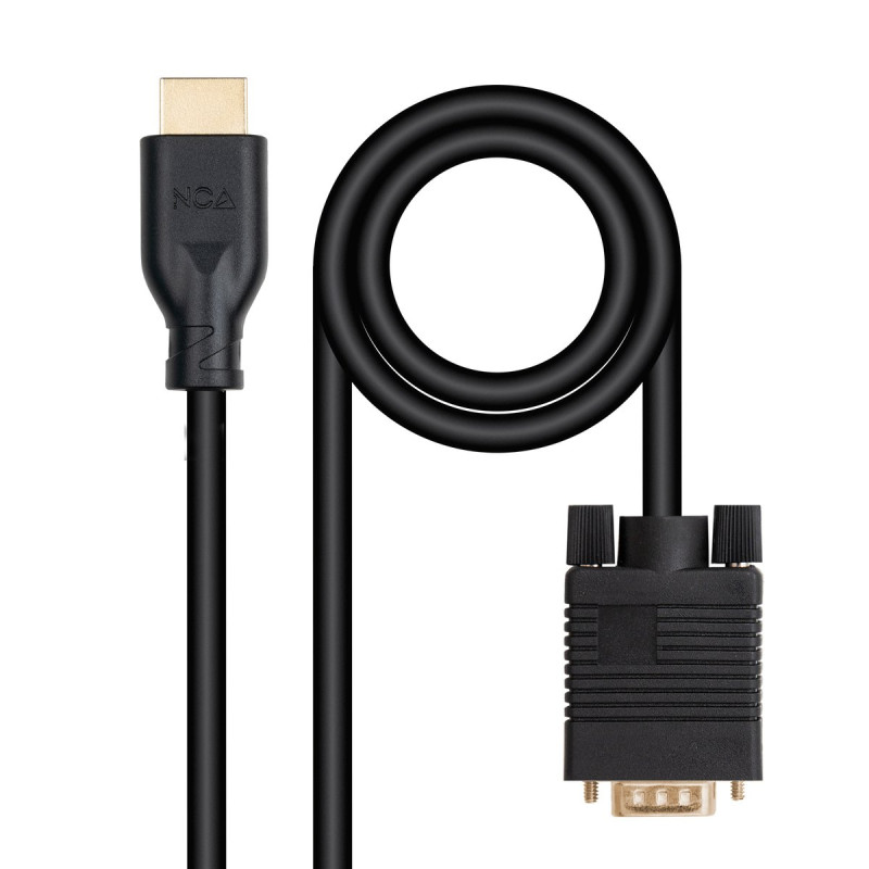 CONVERSOR VGA/M A HDMI/M 1.8 M NEGRO NANOCABLE