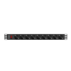 Lanberg PDU-09F-0300-BK unidad de distribución de energía (PDU) 9 sali