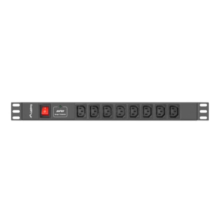 Lanberg PDU-08I-0200-C20-BK unidad de distribución de energía (PDU) 8 