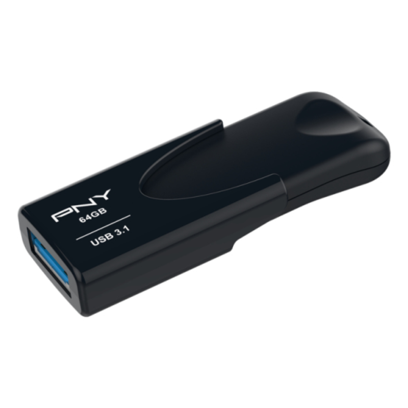PNY Attaché 4 unidad flash USB 64 GB USB tipo A 3.2 Gen 1 (3.1 Gen 1) Negro