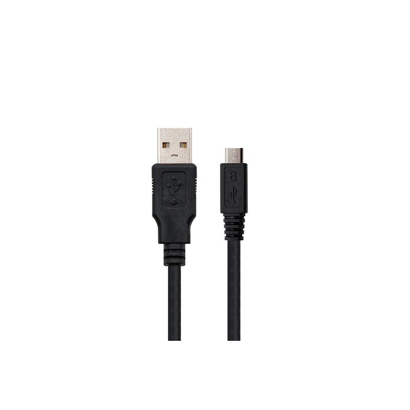 Cable usb 2.0 a micro usb nanocable 0.8m - macho - hembra - negro