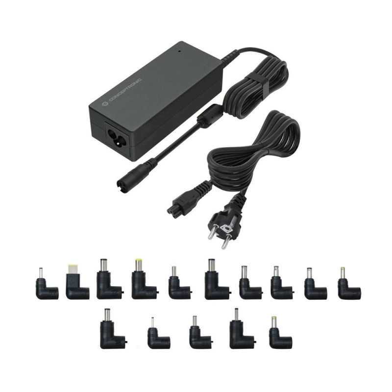 Cargador universal de portatil conceptronic ozul08b15 90w automatico 15v a 20v 15tips 6.0a