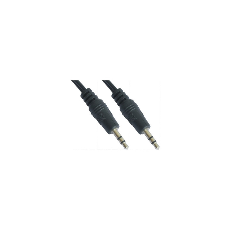 Cable audio estereo jack 3.5mm nanocable 5m - macho - macho - negro