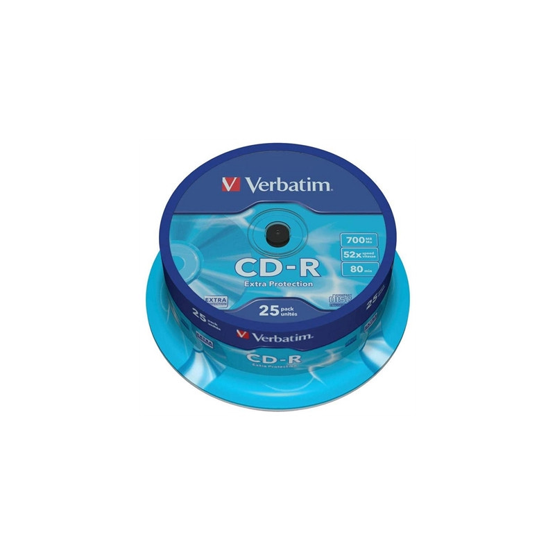 Verbatim cd - r 700mb 52x tarrina 25uds