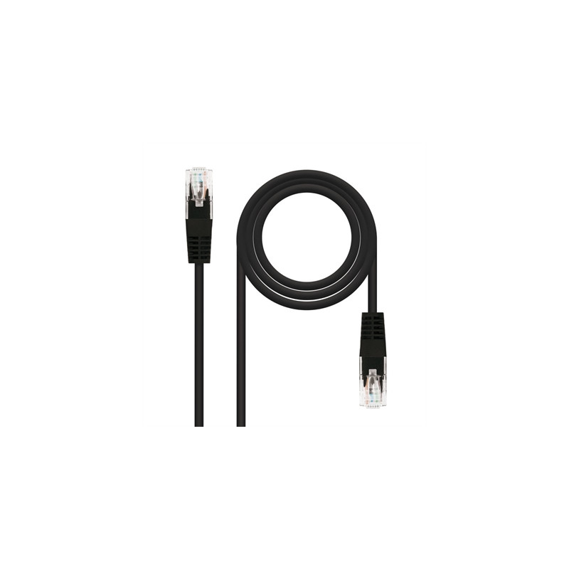 Latiguillo cable red utp cat.6 rj45 nanocable 0.30m negro