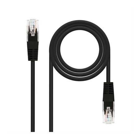 Latiguillo cable red utp cat.6 rj45 nanocable 0.30m negro