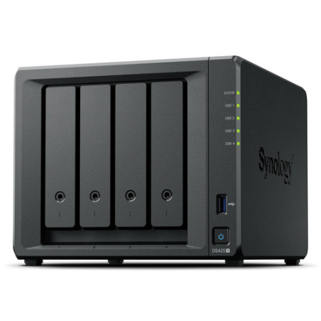 Servidor nas synology ds425+ 2gb 4 bahias raid ethernet 2.5 gigabit
