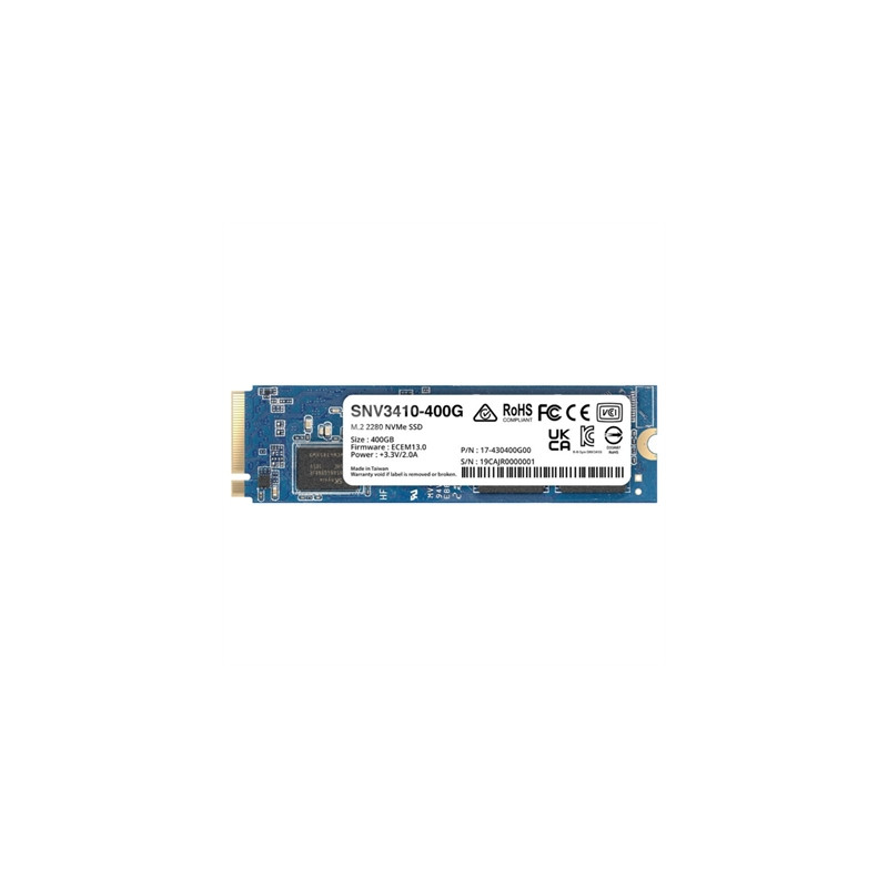 Disco duro interno ssd synology snv3410 400 gb m.2 pci express 3.0 nvme