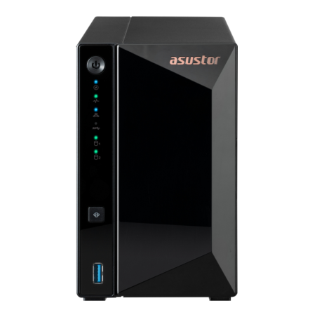 Servidor nas asustor 2 bay quad - core 1.4ghz 2gb ddr4 2.5gbe x1 usb3.