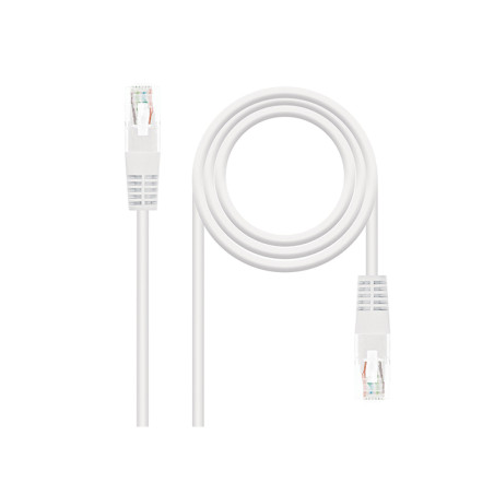 CABLE DE RED LATIGUILLO RJ45 CAT.5E UTP AWG24 3 M BLANCO NANOCABLE