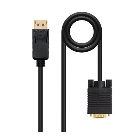 Cable conversor displayport a vga nanocable 1m - macho - macho - negro