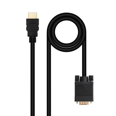 Cable conversor hdmi a vga nanocable 1.8 m - negro
