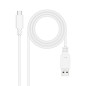 Nanocable Cable USB 2.0 3A USB-C-M/M 1M Blanco