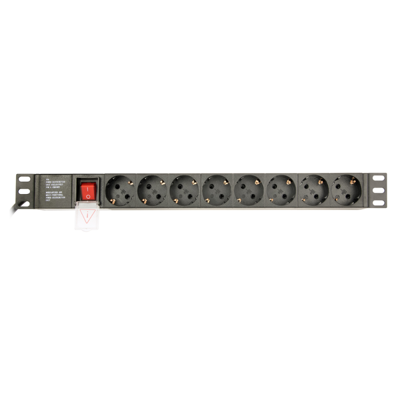 Gembird EG-PDU-014 unidad de distribución de energía (PDU) 8 salidas AC 1U Negro