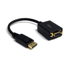 Adaptador displayport a vga startech 28cm - macho - hembra - negro