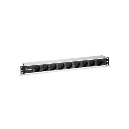 Regleta equip rack 19 pulgadas 1u 9 tomas schucko