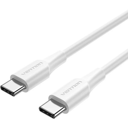 CABLE USB-C A USB-C 2.0 3A 1 M BLANCO VENTION