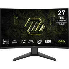 Monitor led gaming 27 pulgadas msi mag 274cf x24 curvo - rapid va - dp