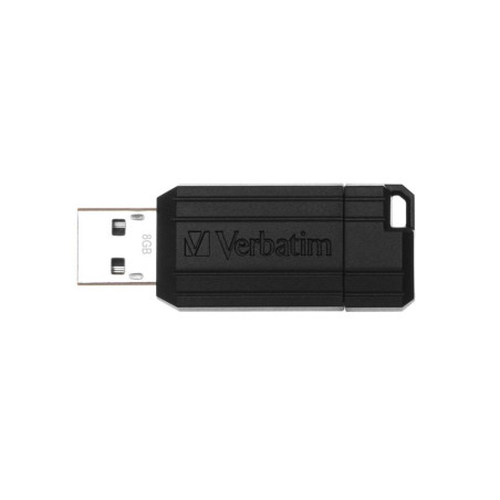 Memoria usb 2.0 verbatim pinstripe 8gb negro