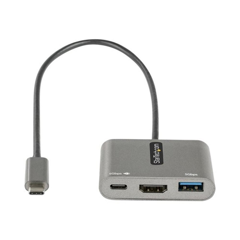 Adaptador usb tipo c a usb tipo c - usb tipo a - hdmi startech macho - hembra - gris