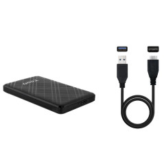 Tooq Caja externa 2,5 SATA USB3.1 Gen1 Negra