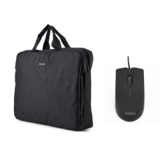 NILOX Maletín 15.6Negro+Ratón USB 1000dpi