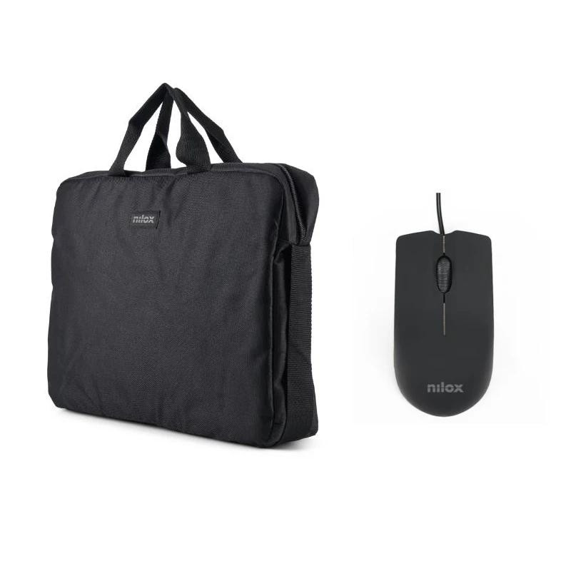 NILOX Maletín 15.6Negro+Ratón USB 1000dpi