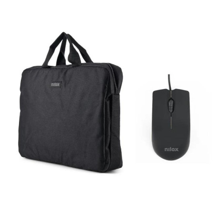 NILOX Maletín 15.6Negro+Ratón USB 1000dpi