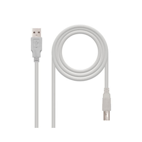 CABLE DE CONEXION USB BEIGE TIPO A-B 1.8 M NANOCABLE