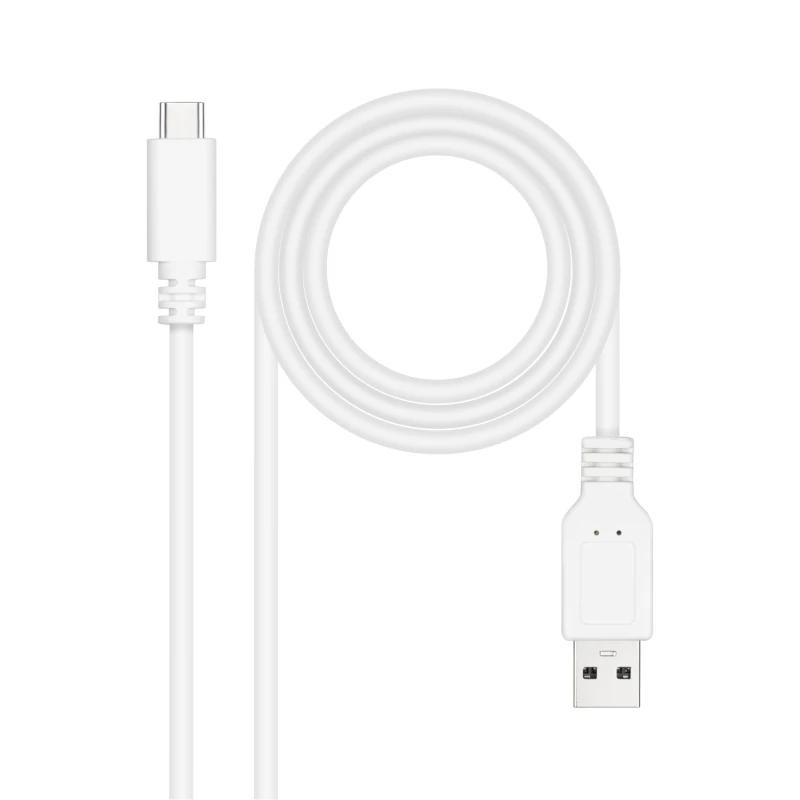 Nanocable Cable USB 2.0 3A USB-C-M/M 1M Blanco Nanocable Cable USB 2.0 3A USB-C-M/M 1M Blanco