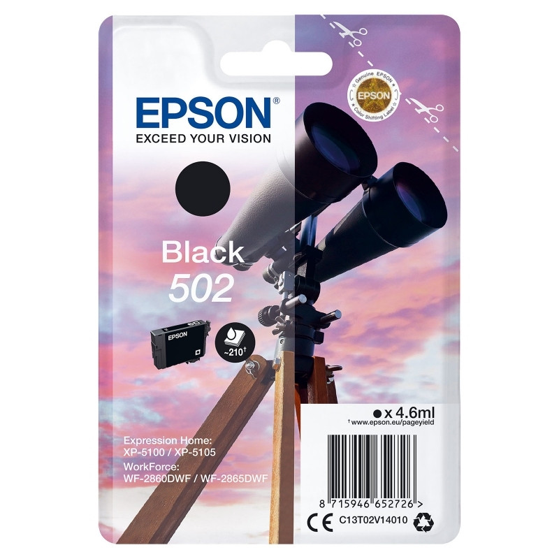 Epson Cartucho 502 Negro Epson Cartucho 502 Negro