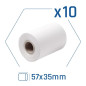 iggual Pack 10 rollos papel térmico datáfono 57x35 iggual Pack 10 rollos papel térmico datáfono 57x35