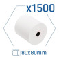 Pack 1500 rollos papel térmico sin BPA 80x80mm Pack 1500 rollos papel térmico sin BPA 80x80mm
