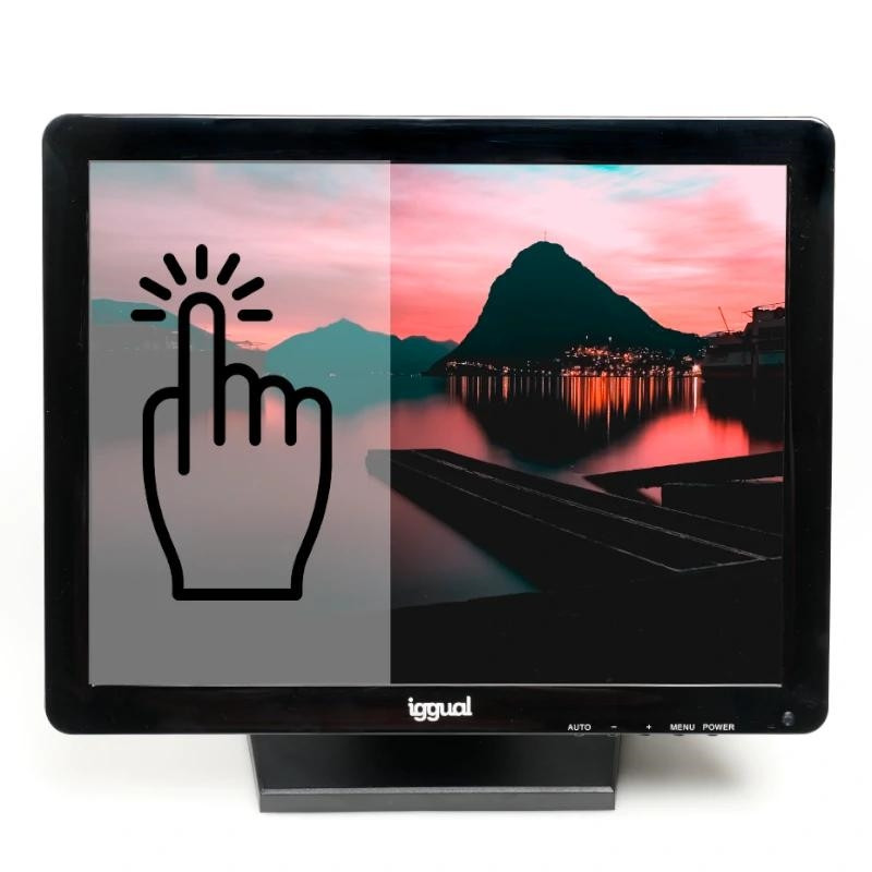 iggual Monitor táctil resistivo 15 USB VGA HDMI