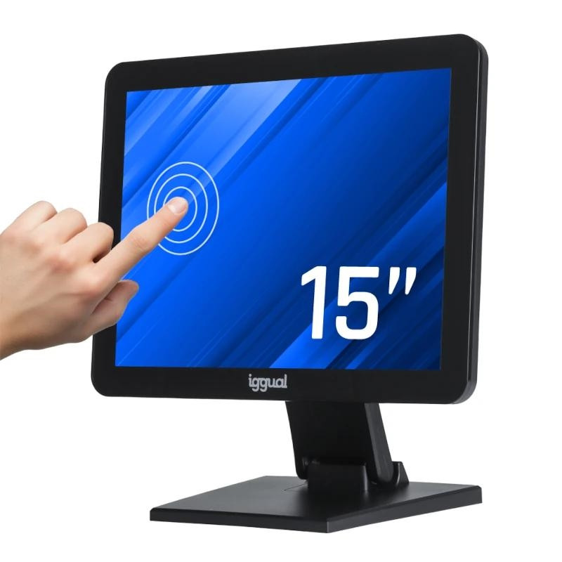 iggual Monitor táctil capacitivo 15 VGA HDMI USB