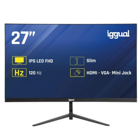 iggual Monitor 27 IPS 1ms FHD 120Hz VGA HDMI Slim