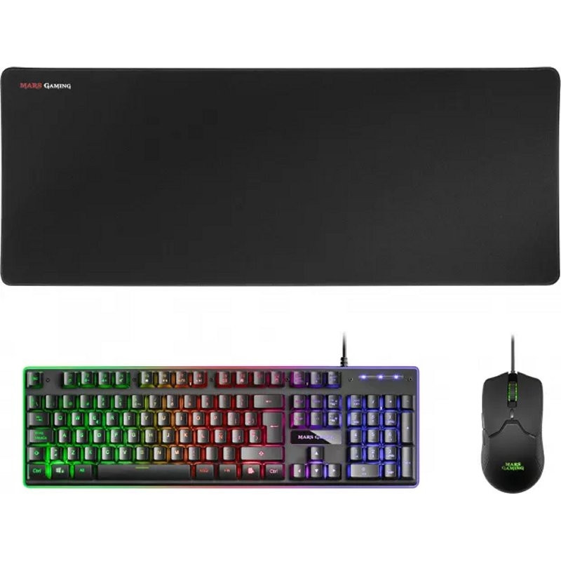 Mars Gaming Combo MCPX GAMING 3IN1 RGB Negro Mars Gaming Combo MCPX GAMING 3IN1 RGB Negro