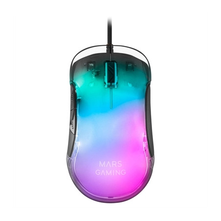 Mouse raton mars gaming mmglow optico usb 7 botones 12800ppp rgb