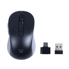 EWENT EW3204 Ratón inalámbrico 2.4GHz click silen