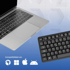 iggual Teclado USB estándar CK-SILENT-105T negro