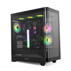 NOX Semitorre HUMMER ETHER Cristal Curvo Negro